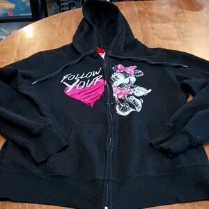 Disney Girls Zipper Jacket Minnie Mouse Size Large